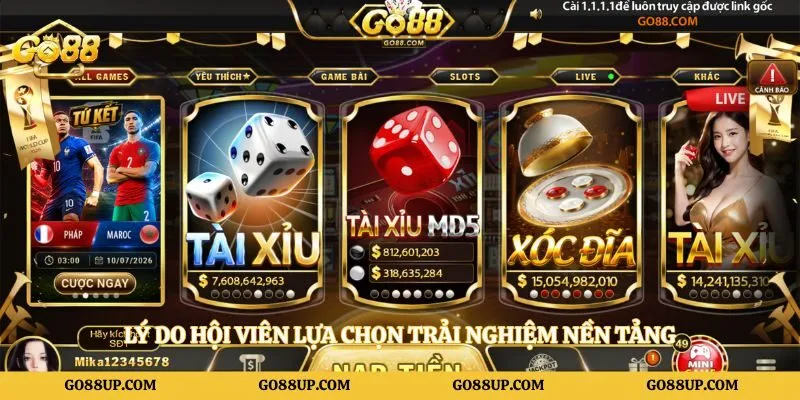 Lý do hội viên lựa chọn trải nghiệm nền tảng