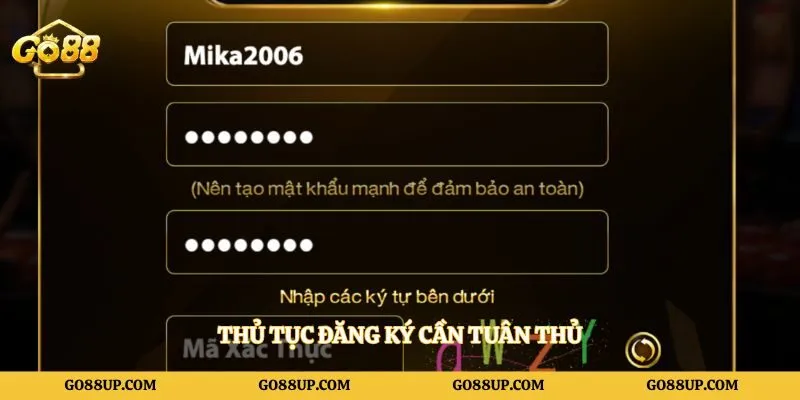 Thủ tục đăng ký cần tuân thủ